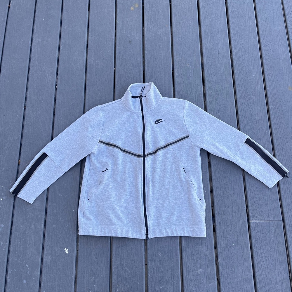 Nike Tech Fleece Full Zip Jacket Small Grey Black CU4490 FA20